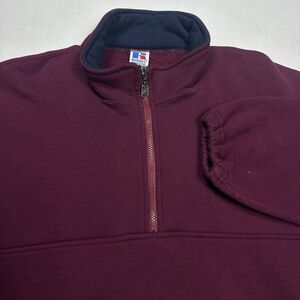 Vintage Russell Athletic Quarter Zip Sweatshirt PullOver Men’s Size Large Read